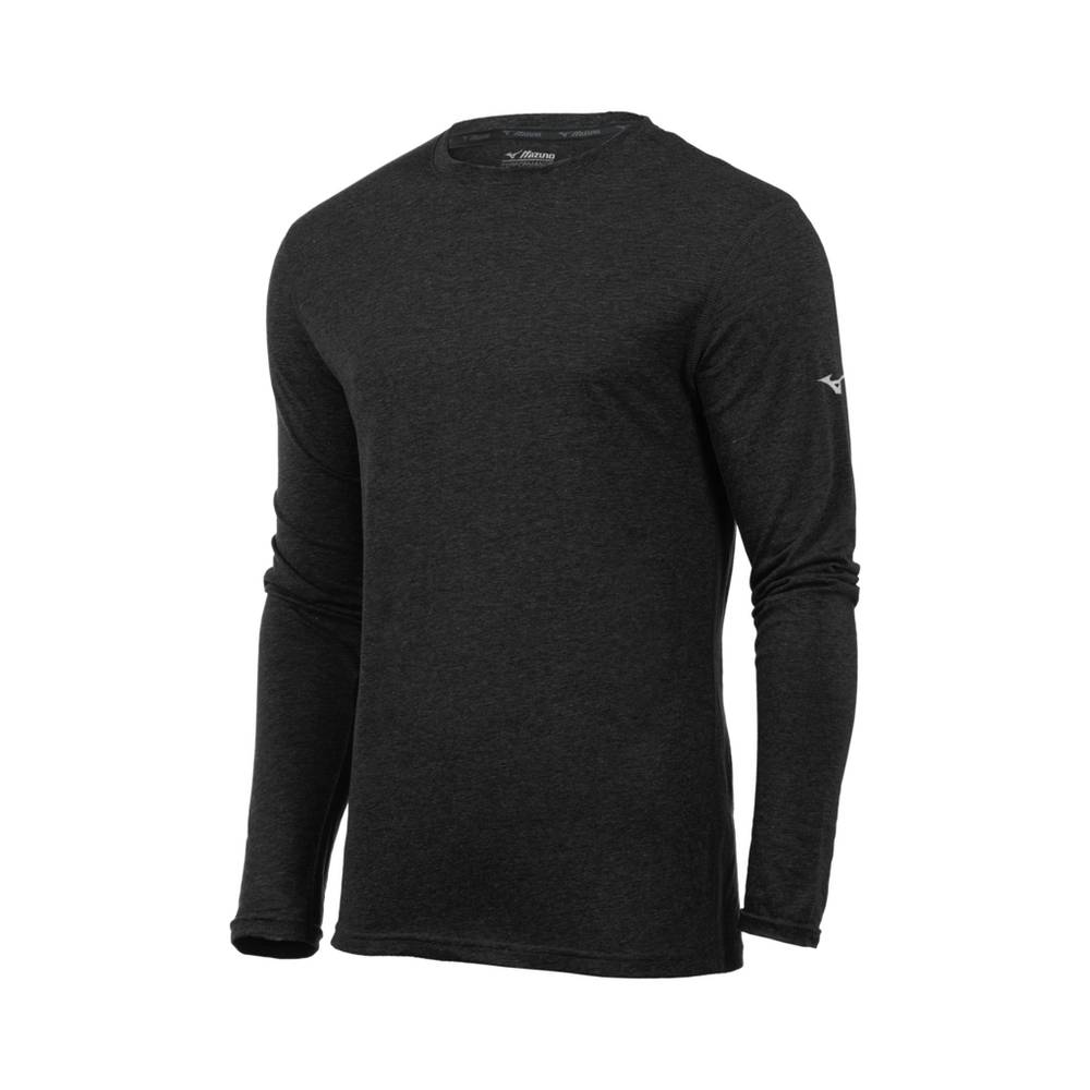Panske Treningove Oblecenie Mizuno Inspire Long Sleeve Čierne Vypredaj PBJN85342